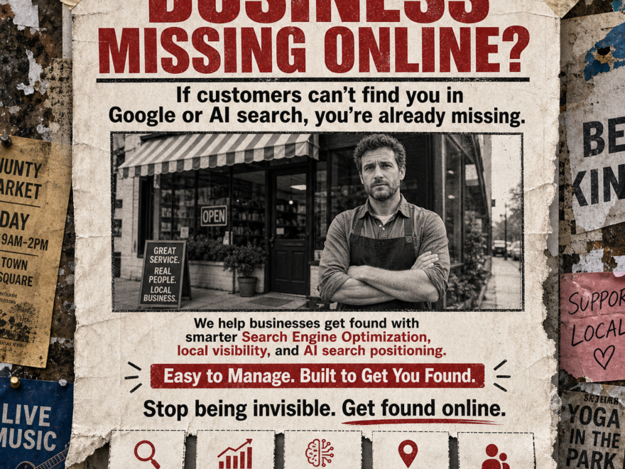 Screenshot showing a missing business listing on a Google search result page